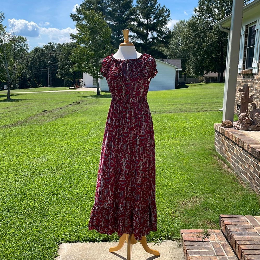 NWOT Ace Fashion Women’s Red Dress With Abstract Print